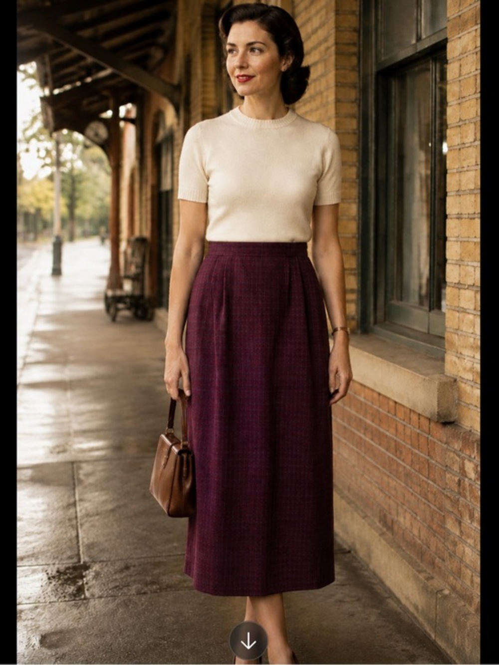 Y2K Vintage Pendleton Wool Maxi Skirt with pockets